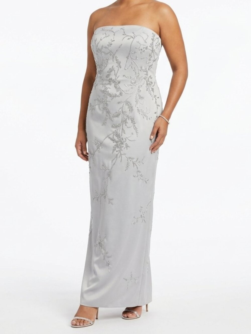 Venezia Fashions Strapless Beaded Column Gown NEW- Sz. 14